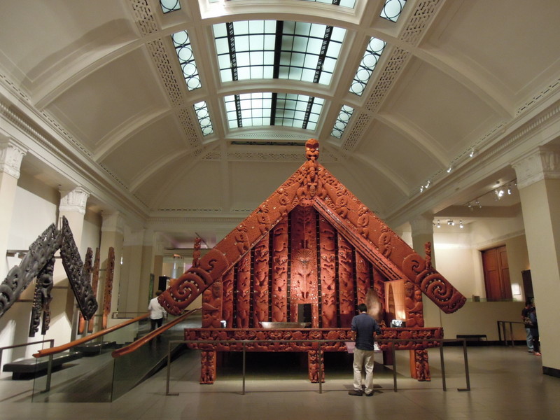 Maori exhibits on the first floor