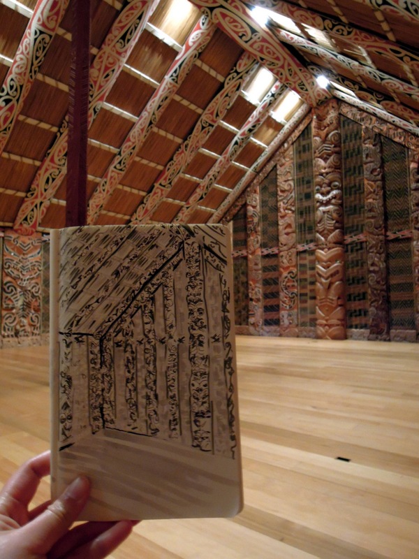 Sketch held up to the subject