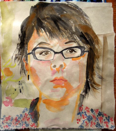 Watercolor self-portrait