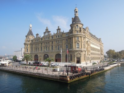 The castle-like Haydarpasa terminal building, Istanbul
