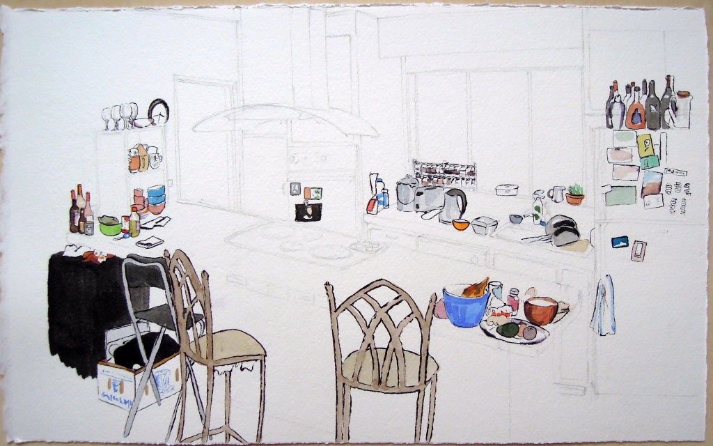 Kitchen portrait: Nayomi, Candi, Yosmay, and Alina, by Lisa Hsia