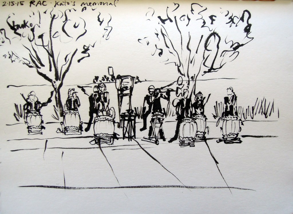 Sketch of Tatsumaki Taiko, by Lisa Hsia