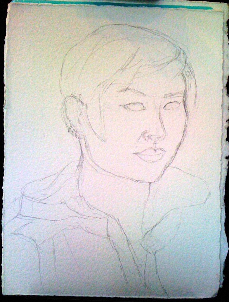 Portrait of Stephanie (first process photo), by Lisa Hsia