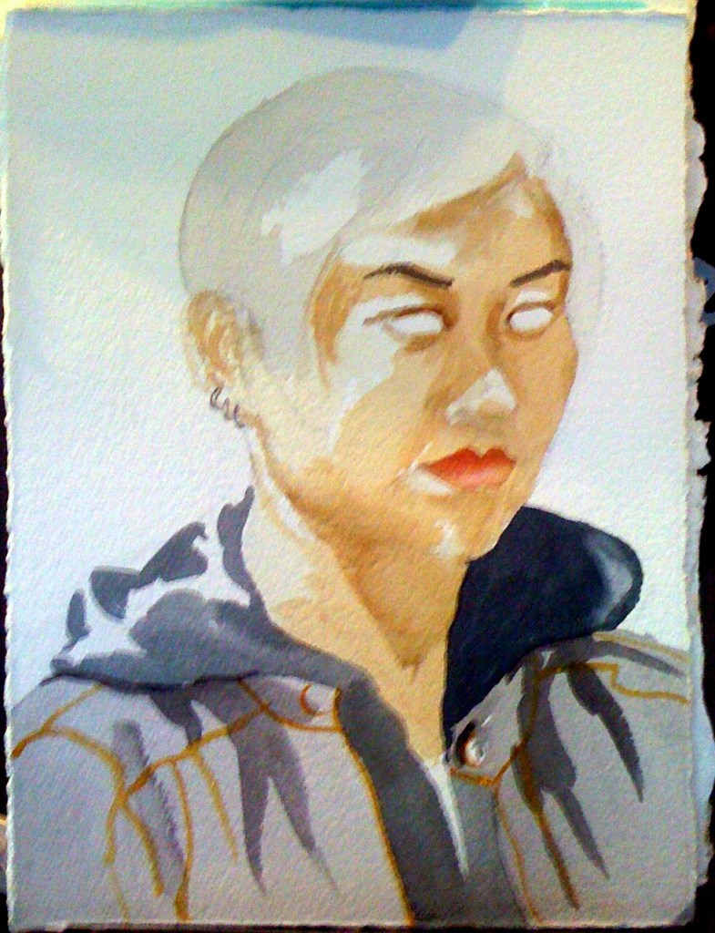 Portrait of Stephanie (process photo), by Lisa Hsia