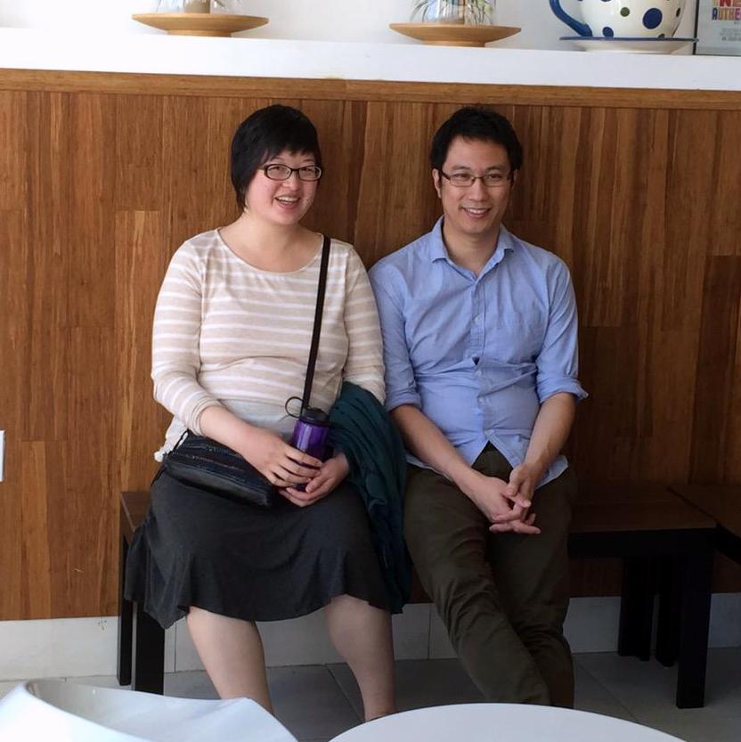 Lisa and Erik in a tea shop