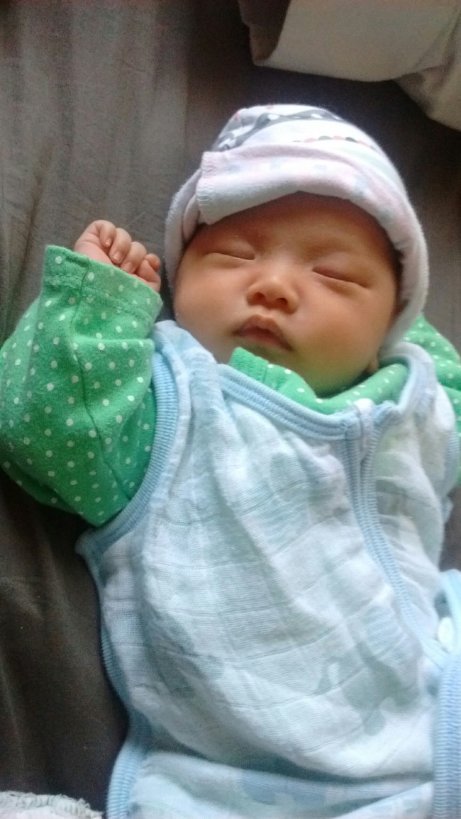 Baby Ada, just over three weeks old