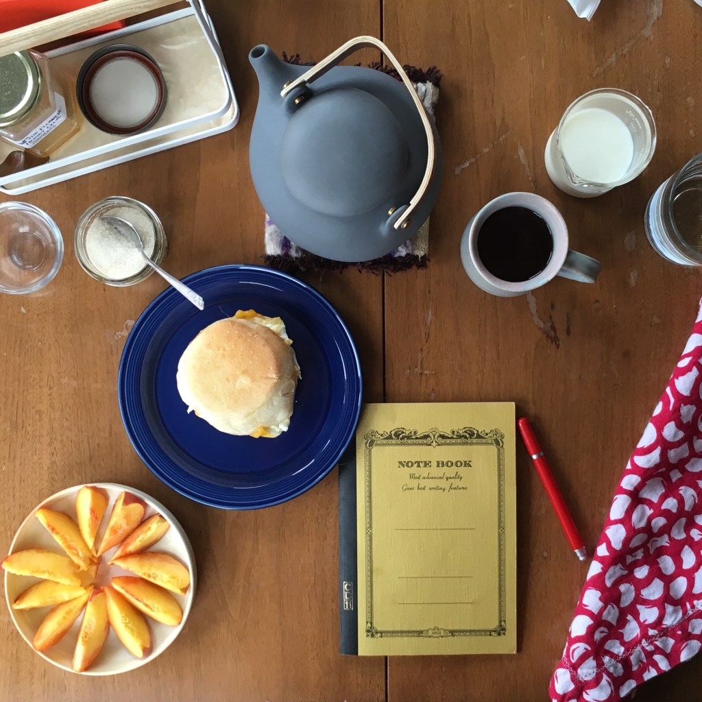Breakfast and journaling