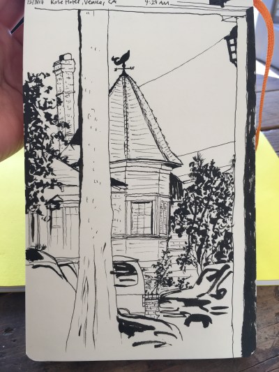 Sketch from The Rose Hotel, Venice, CA, by Lisa Hsia
