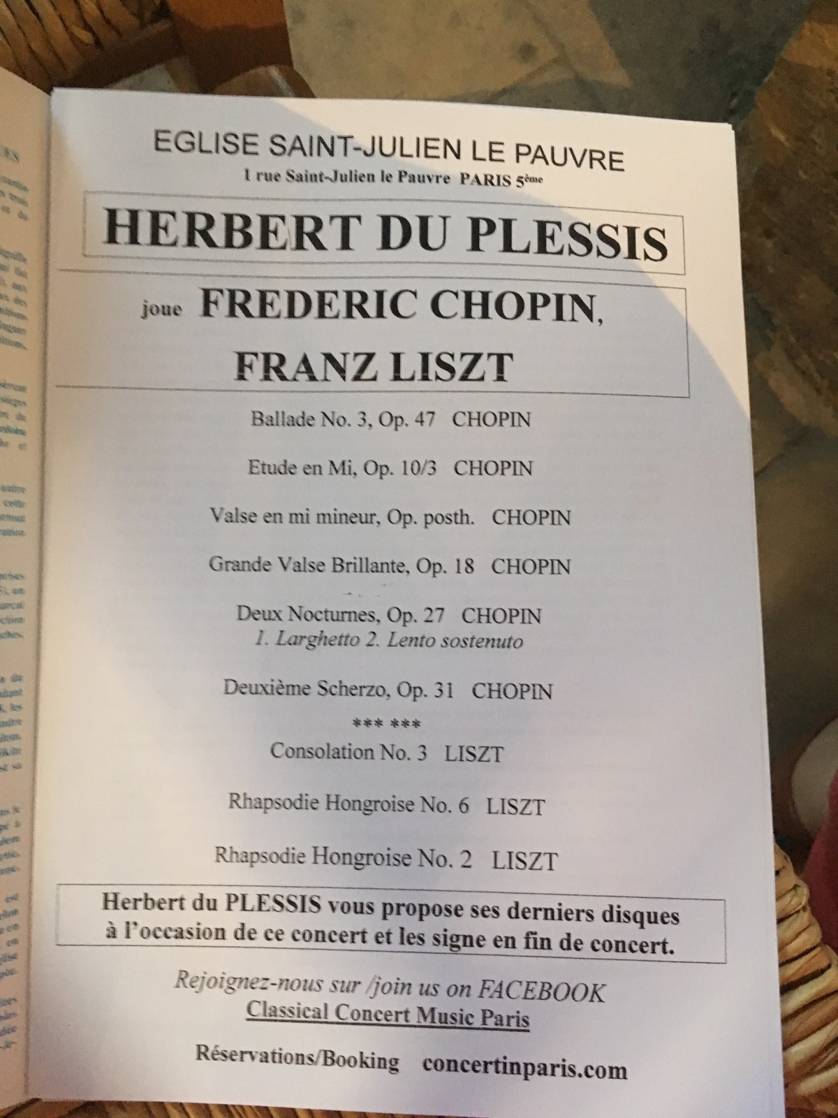 Recital program