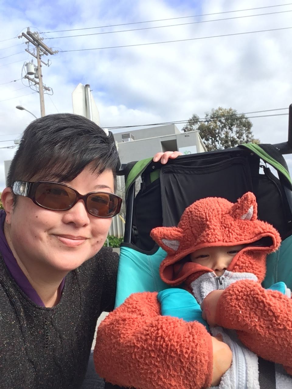 Asian American parent and child