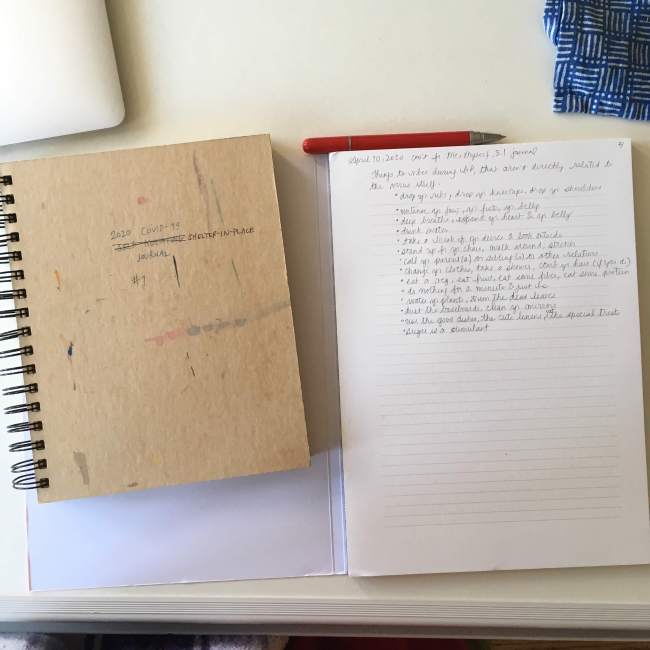 Two notebooks next to each other, one spiral-bound and the other not